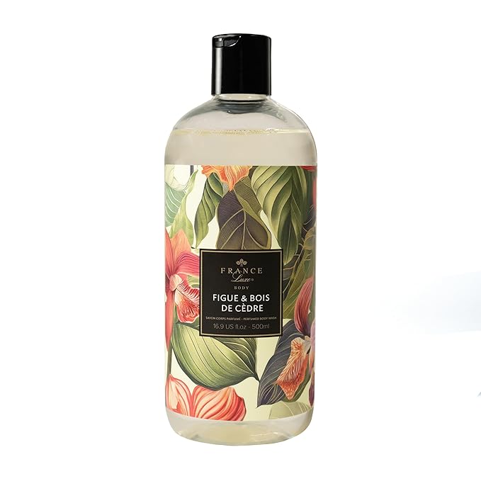 France Luxe Body French Perfumed Body Wash Fig &amp Ceder Luxury French Shower Gel Sophisticated Scent Moisturizing Ingredients 16.9 Oz.