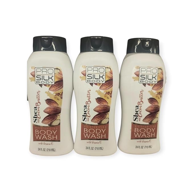 Pro Silk Body Moisturizing Body Wash with Vitamin E Shea Butter 24 Fl Oz Pack of 3