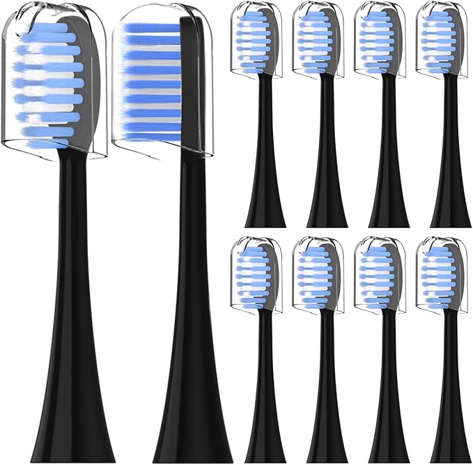 Compatible for Spotlight Oral Care Electric Toothbrush Replacement Brush Headsfor Sonic Toothbrus(Black)