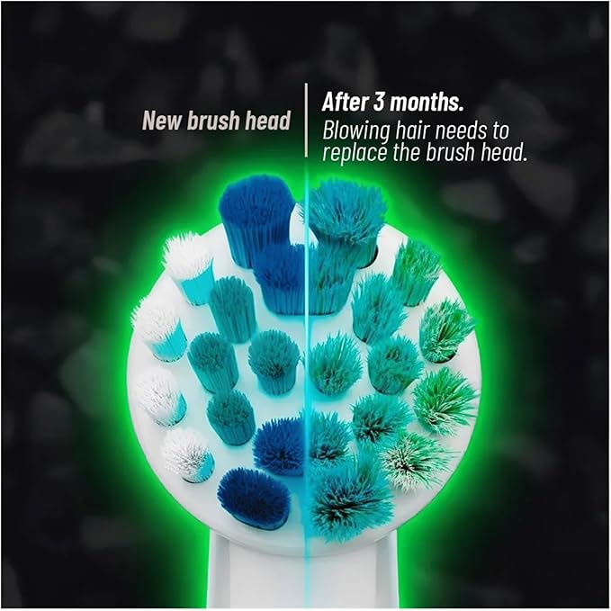 Electric Toothbrush Replacement Brush Heads Compatible For Oral Basic Cleaning -B Toothbrush Nozzle BristlesD100 D25 D30 D32 4739 3709 3744(17A-BK-12Pcs)