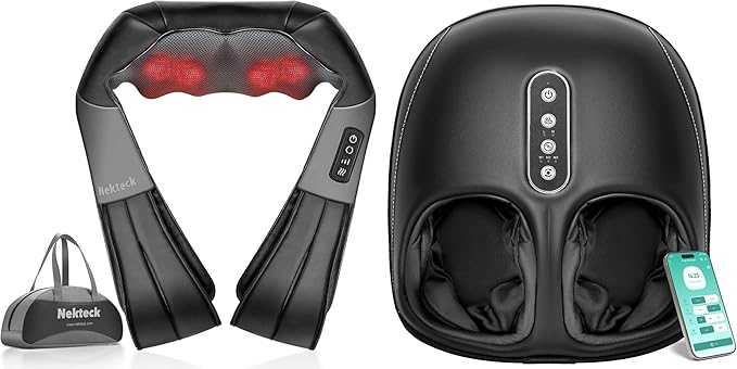 Nekteck Shiatsu Neck and Back Massager Shiatsu Foot Massager