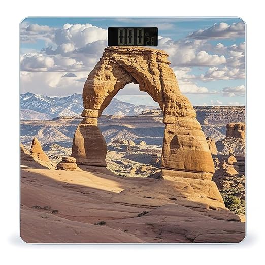Arches National Park Scale for Body Weight Digital Bathroom Scale Toughened Glass High Precision Scales for Body Weight with Large LCD Backlight Display Weight Scales