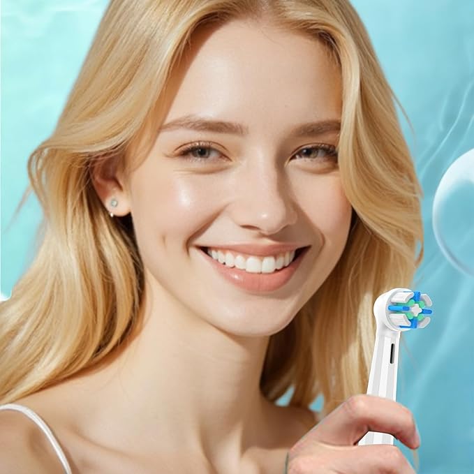 iO Replacement Heads Compatible with Oral b iO 2/3/4/5/6/7/8/9/10 Series Electric ToothbrushToothbrush Heads with Medium-Hard Bristles for Plaque Removal &amp Teeth Care