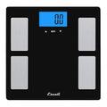 Escali Complete Health 2.0 Body Composition Scale with Bioelectrical Impedance Analysis Technology Measures Body Fat Percentage Body Water Lean Muscle &amp Total Bone Mass Black