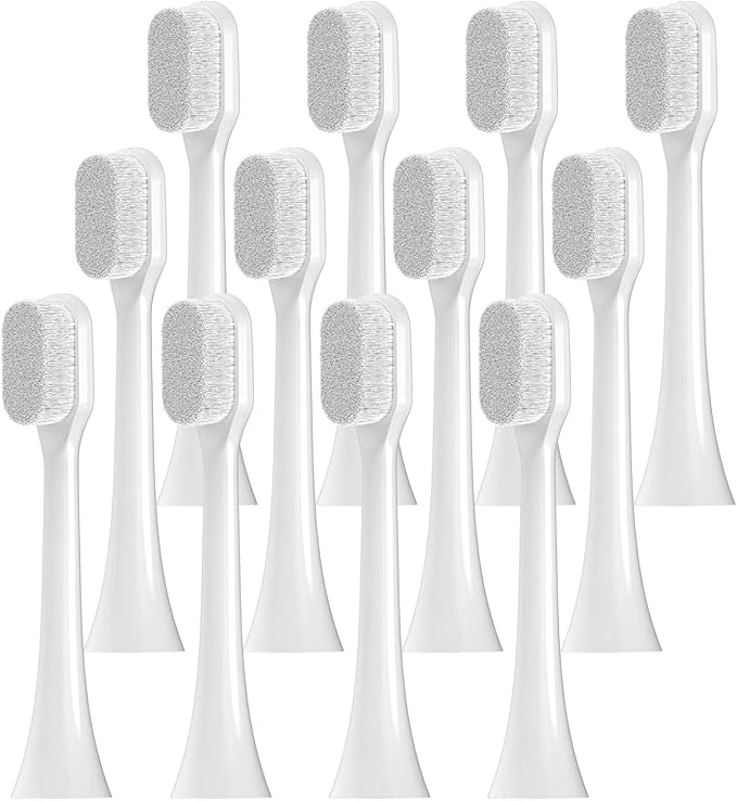 Toothbrush Replacement HeadsCompatible for Ultra Soft Nano Bristles Brush Sensitive Care(12 Pcs)