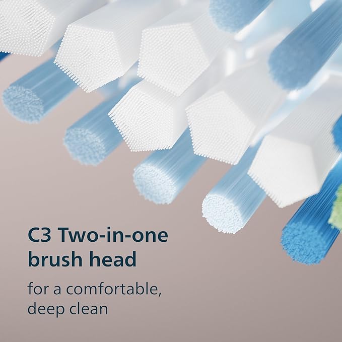 Philips Sonicare 6500 Series Electric Toothbrush - Next-Generation Sonicare Technology Pressure Sensor 9 Brushing Settings SmarTimer BrushPacer 21-Day Runtime Travel Case Black HX7411/08