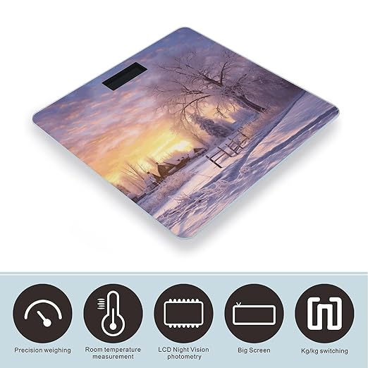 Winter Smart Scale for Body Weight Accurate Bathroom Scale with LED Display Digital Weight Scales Weighing Machine High Precision Scales for Bath Home