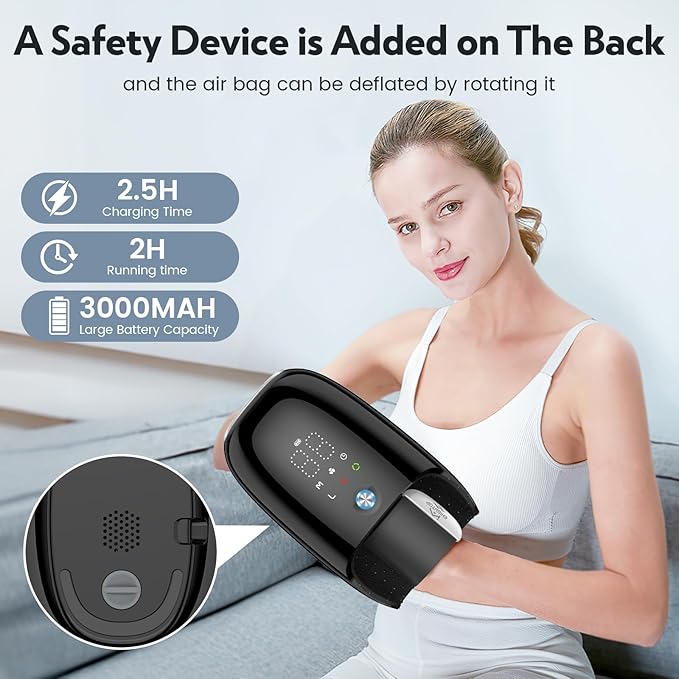 Hand Massager with Kneading Rollers6 Modes and 2 Heating Options for Hot and Cold Therapy Hand and Wrist Massager for Arthritis Carpal Tunnel ReliefCordless Hand Massager with Heat and Compression