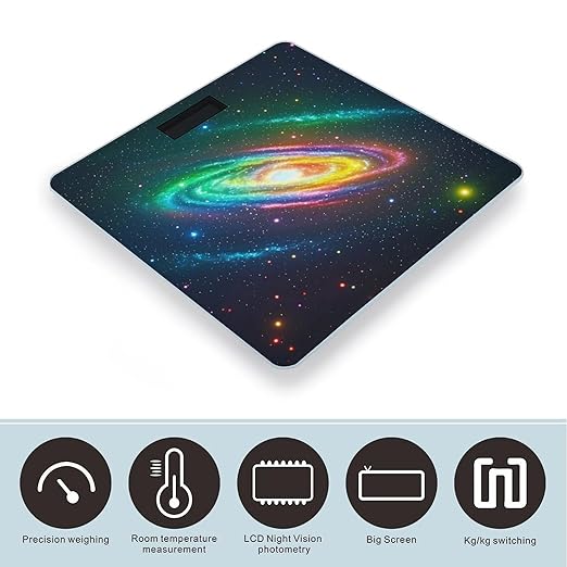 Colorful Starry Sky Smart Scale for Body Weight Accurate Bathroom Scale with LED Display Digital Weight Scales Weighing Machine High Precision Scales for Bath Home
