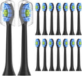 Replacement Toothbrush Heads Compatible for Philips Sonicare C2 C1 G2 W Plaque Control Simply Clean Electric Brush Head8 Pack(Black-16pcs)