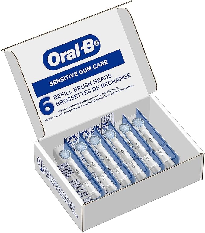 Oral-B Sensitive Gum Care Replacement Brush Heads for an Oral-B Electric Toothbrush Pack of 6