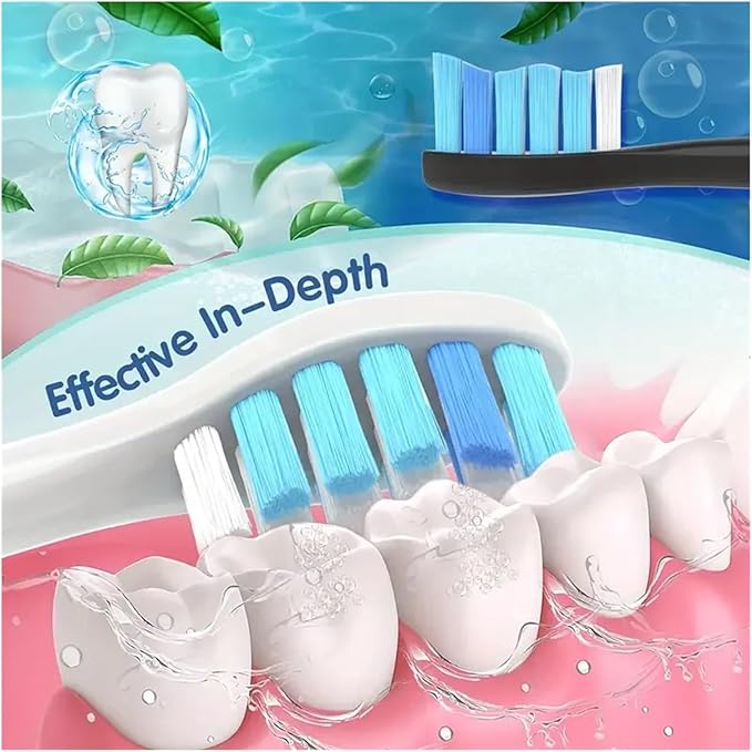 8pcs Replacement Toothbrush HeadsCompatible For Philips Sonicare Electric Toothbrush Brush Head 1100 2100 4100 5100 5300 6100 7500(8pcs Blue)