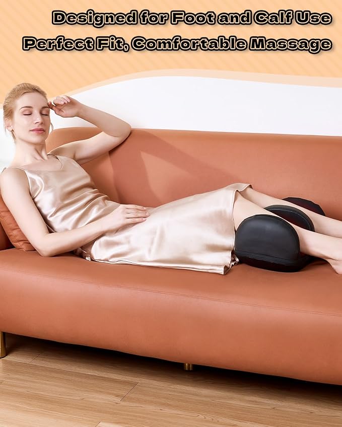 Foot Massager Shiatsu Foot Massager with Heat Rechargeable Calf Massager Massage Calf Deep Kneading Massage for Home and Office Gifts for Women Men Dad Mom