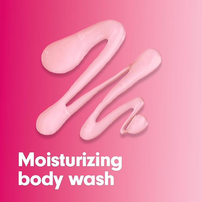 Softsoap Moisturizing Body Wash and Shave Gel Creamy Strawberry Scent 20 fl oz Bottle (Pack of 4)