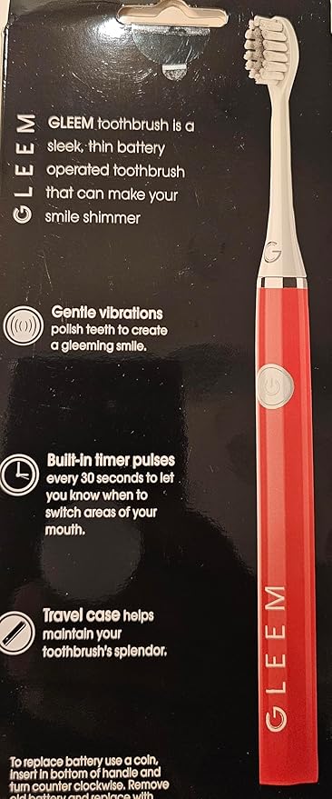 Gleem Power Toothbrush 1 Count (Pack of 1) Pink