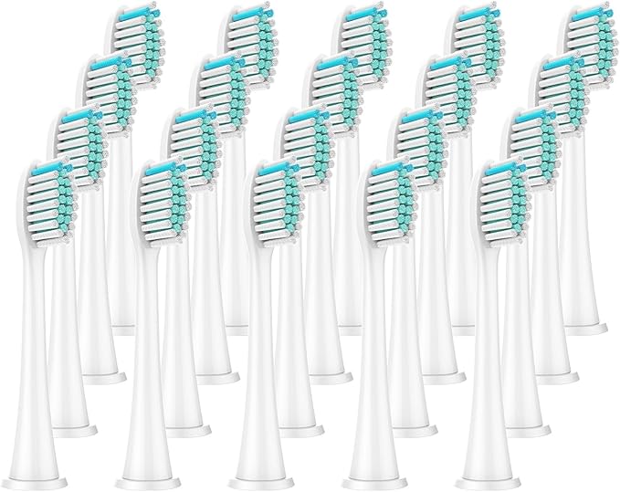 Replacement Brush HeadsCompatible for Philips Sonicare HX3/HX6/HX9 Series Electric Toothbrush Heads HX6064(20Pcs White)