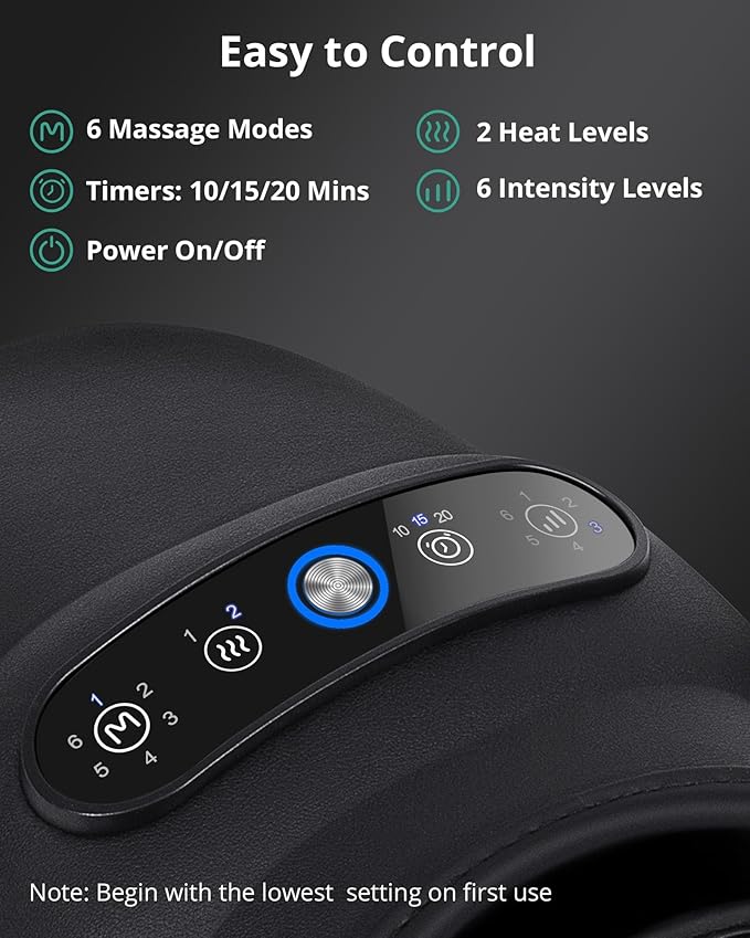 Medcursor Hand Massager with Heat and Compression – Cordless Design with Acupressure Beads Multiple Massage Modes Dual Heat Levels Built-in Timer