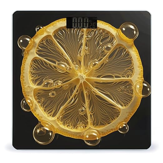 Lemon Art Slice Scale for Body Weight Digital Bathroom Scale Accurate Smart Weight Scales with Large Display Weighing Machine High Precision Scales