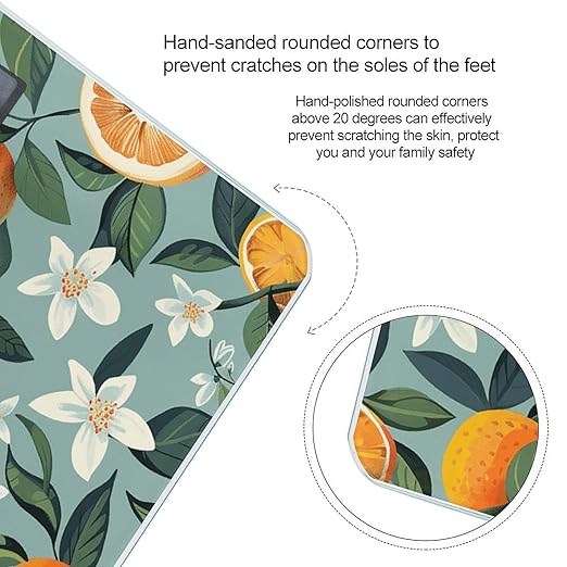 Digital Bathroom Scale for Body Weight Scale with Bright LCD Display High Accuracy Step-On Technology Auto On/Off Lemons and Flowers Digital Scales 400 Lbs /180kg