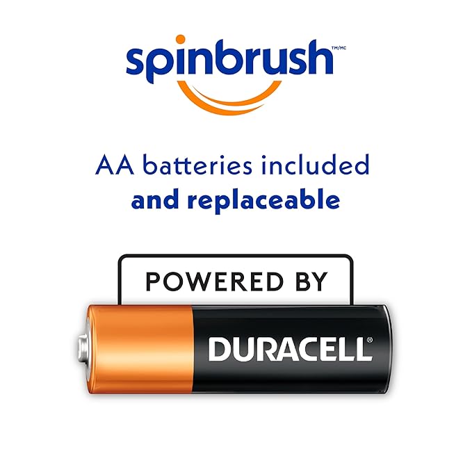 Spinbrush Pro+ Deep Clean Battery Toothbrush for Adults Soft Bristles Batteries Included