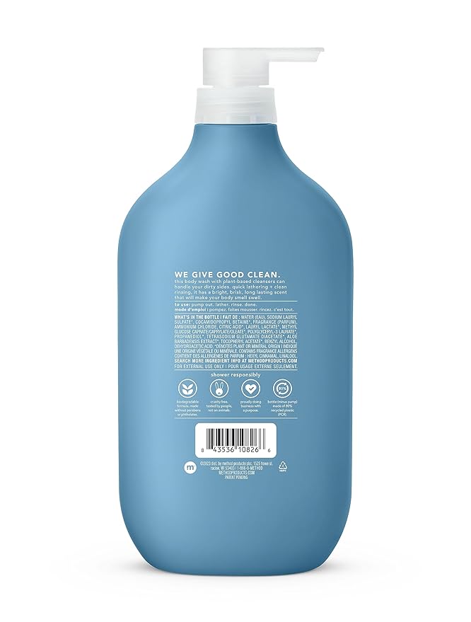 Method Body Wash Wind Down Paraben and Phthalate Free 28 FL Oz (Pack of 1) &amp Men Body Wash Glacier + Granite Paraben and Phthalate Free 28 FL Oz (Pack of 1)