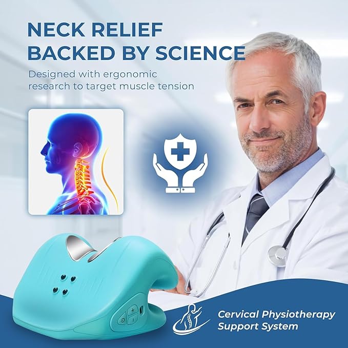 Neck Massager6 Modes Electric Pillows with HeatMasajeador de CuelloErgonomic 26°Shoulder Massager Portable for Car Office Home