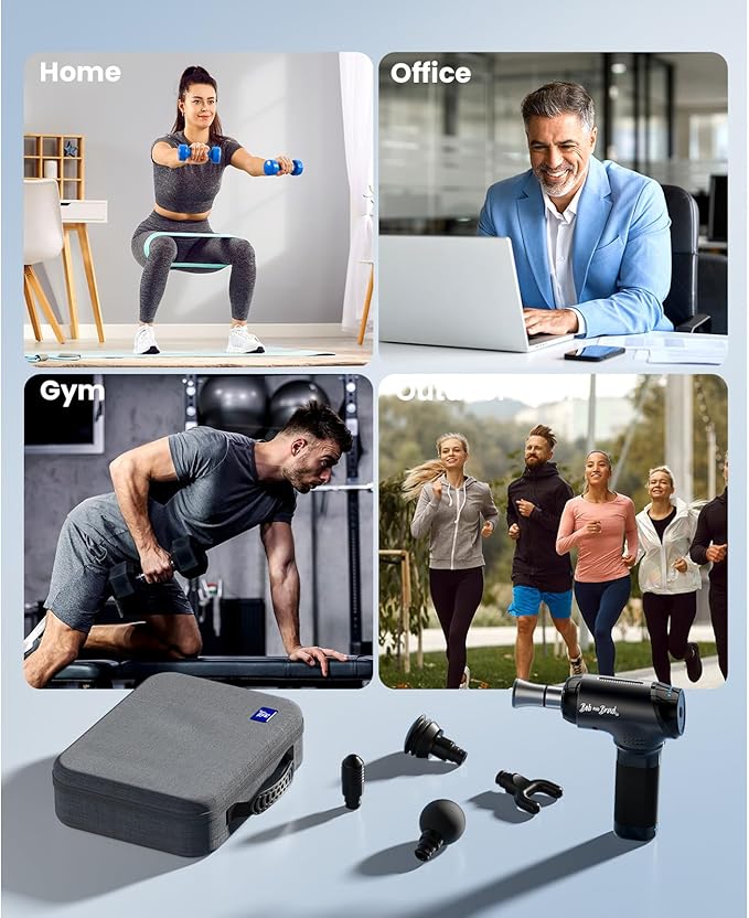 BOB AND BRAD T2 Max Massage Gun Deep Tissue with Metal Head Professional Muscle Massager HSA Portable Percussion Electric Massager Gun for Athletes for Home Gym Pain Relief FSA Eligible