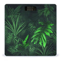 Green Tropical Jungle Plant Smart Scale for Body Weight Accurate Bathroom Scale with LED Display Digital Weight Scales Weighing Machine High Precision Scales for Bath Home