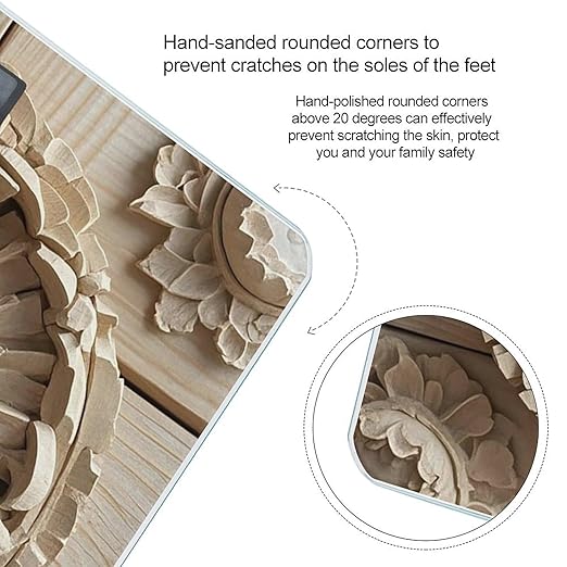 Wood Carving Texture Scale for Body Weight Smart Scales Digital Bathroom Scale High Precision Weighing Scales with Large Display Weighing Machine for People