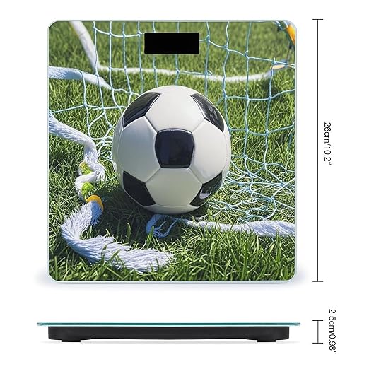 Cool Soccer Ball Scale for Body Weight Highly Accurate Digital Bathroom Body Scale Digital Bathroom Scales for People Anti-Slip Large LCD Display Smart Scales