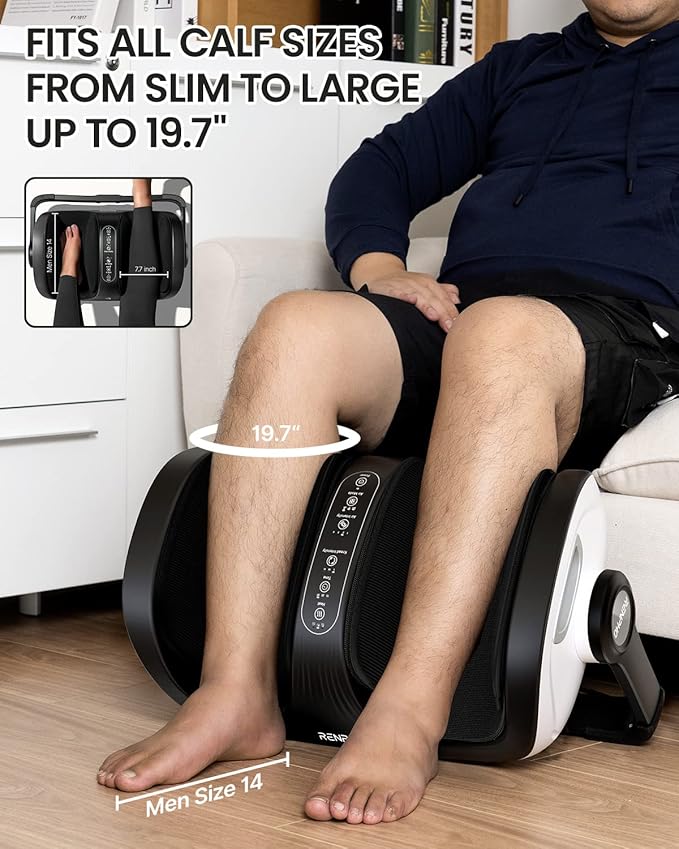 RENPHO Shiatsu Foot Massager with Heat Foot and Calf Massager FSA Eligible Items Only List Deep Kneading Massage for Plantar Fasciitis Relief Birthday Gifts for Women Men Size 14