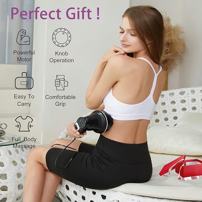 Body Sculpting Machine for Women - 6-Speed Cellulite Massage &amp Lymphatic Drainage Device with Lipo Roller Handheld Home Use for Belly Fat Stomach Thighs &amp Buttocks Sculpting