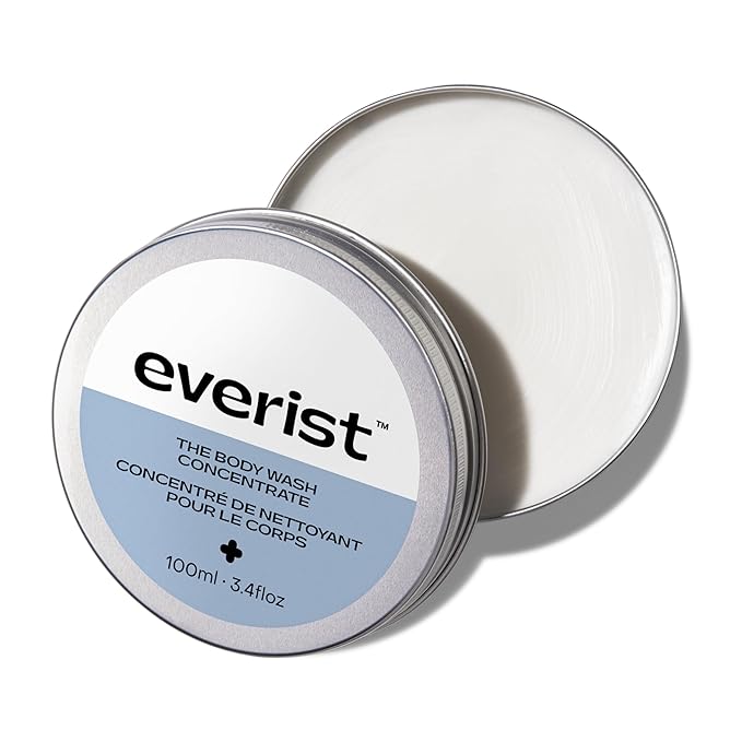 Everist Body Wash Concentrate – Waterless Hydrating Cream Cleanser with Aloe Vera &amp Glycerin – Skin-Soothing Plant-Based Vegan – 3.4 fl oz TIN