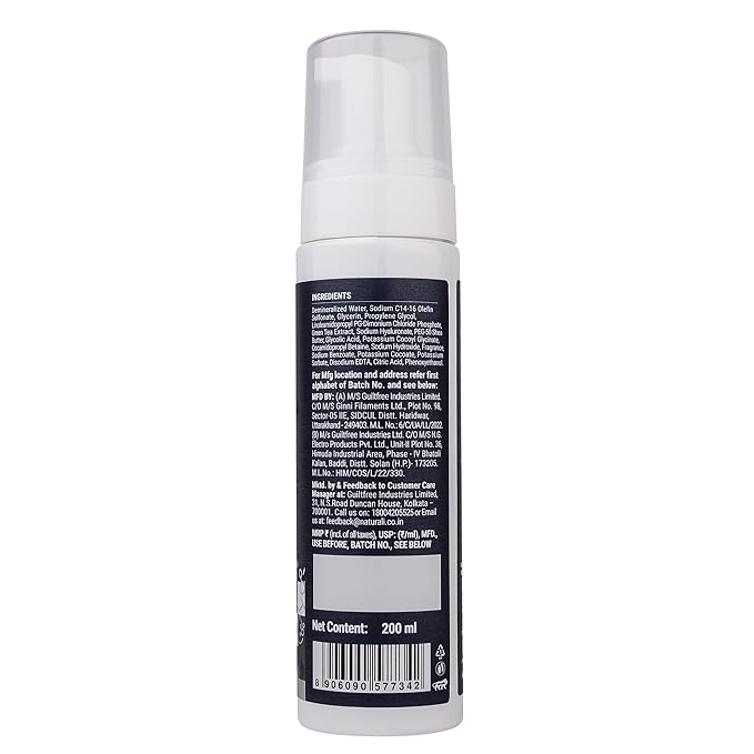 Hydrating Foaming Body Wash For Men | With Green Tea Shea Butter &amp Hyaluronic Acid | Cleanses &amp Removes Impurities | Soothes &amp Revitalises Skin | 200ml