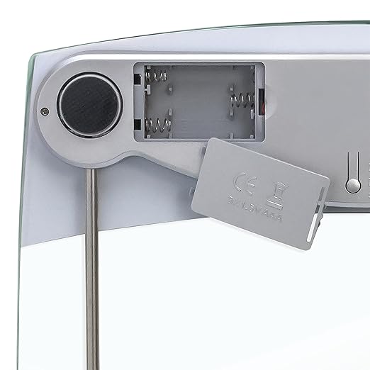 Taylor Digital Scales for Body Weight Extra High 440 LB Capacity Unique Blue LCD Stainless Steel Accents Glass Platform 12.4 x 12.4 Inches Clear