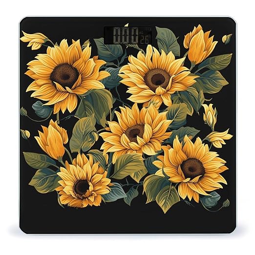 Sunflower Thank You for Brightening My Life Scale for Body Weight Digital Bathroom Scale Accurate Smart Weight Scales with Large Display Weighing Machine High Precision Scales