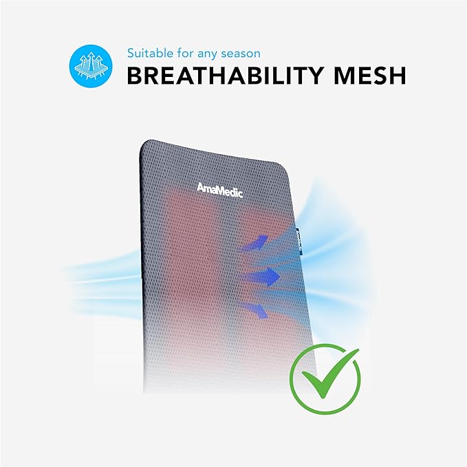 AmaMedic AM10027 Back Massage Pad Dual Massage Heads Intuitive Button Flattening Material Portable Handle