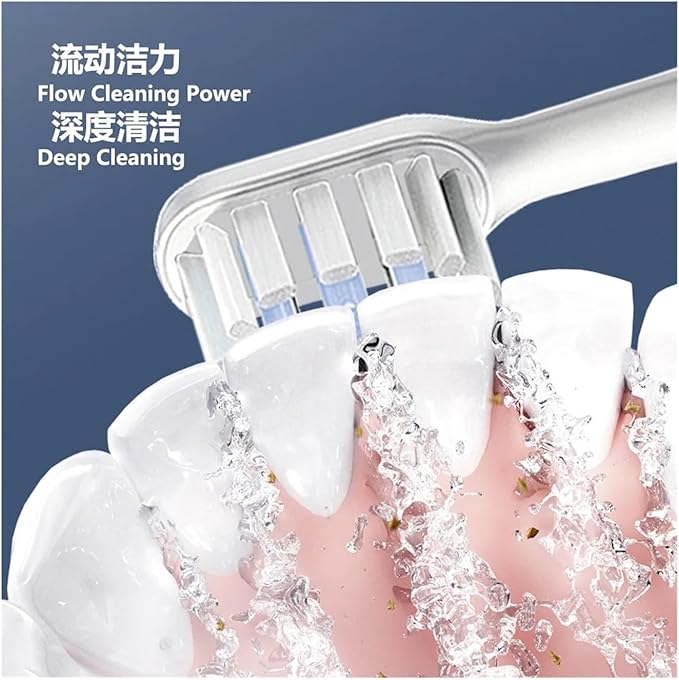 20PCS Toothbrush HeadsCompatible for MIJIA Electric T301 MES605 T302 MES608 T501 MES607 T501C Pro Replacement Head(20 Pcs Blue and Black)