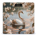 Graceful Crane Scale for Body Weight Sturdy Tempered Glass Weighing Scales with LCD Display Accurate Digital Bathroom Scale Convenient Body Fat Smart Scales Easy Read