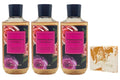 Bath &amp Body Works Whipped Rose &amp Vanilla 3 Shower Gels with a Peach Gardenia Sample Soap