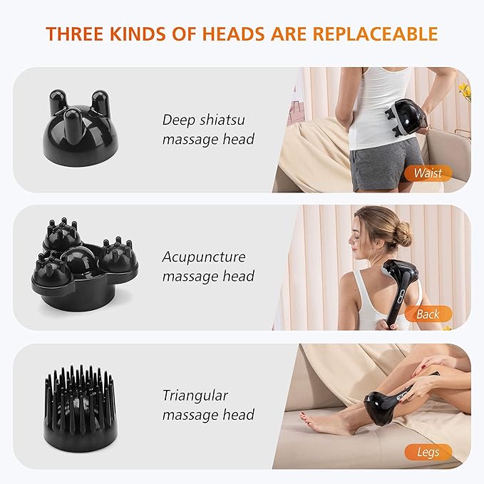 Snailax Handheld Back Masssager and Neck Massager Bundle