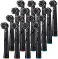 Electric Toothbrush Replacement Brush Heads Compatible For Oral Basic Cleaning -B Toothbrush Nozzle BristlesD100 D25 D30 D32 4739 3709 3744(17A-BK-12Pcs)