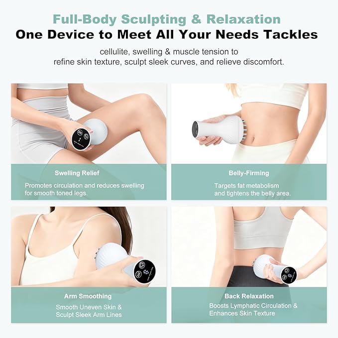 Body Sculpting Lymphatic Drainage Massager: Body Contouring Machine Anti Cellulite Devices - Massage Tool for Use in Home Spa for Use on Legs Arms Hips Back - Gift for Mothers Wives and Friends