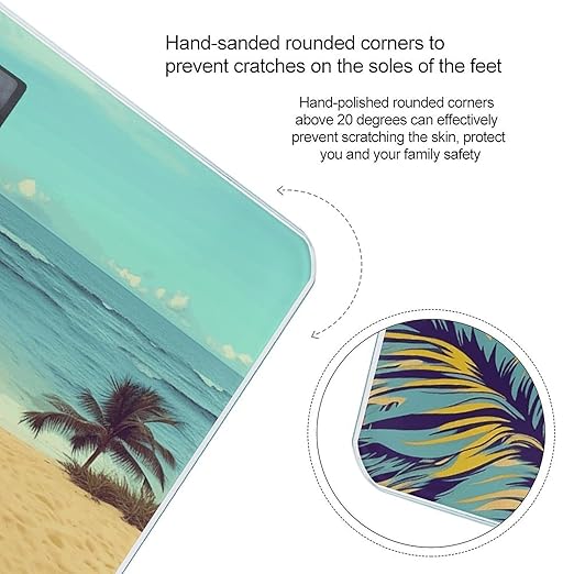 Hello Hawaii Digital Bathroom Scale for Body Weight Weighing Scale with Backlit LCD Display High Precision Measurements &amp Measures Weight Up to 180kg