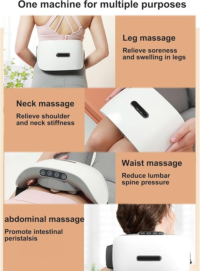 KEhtu BianStone Stomach Massager Electric Abdominal Kneader with 5 Modes and 3 Levels of Intensity 2000 MAh Long Battery Life Relief of Abdominal Back Neck and Leg Pains