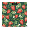 Fresh Strawberries and Leaves Scale for Body Weight Sturdy Tempered Glass Weighing Scales with LCD Display Accurate Digital Bathroom Scale Convenient Body Fat Smart Scales 400lb