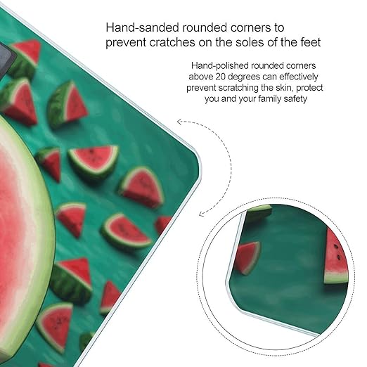 Dream Watermelon Weight Scale Digital Electronic Scales Bathroom Scale Larg LCD Backlight Display High Precision MeasurementsTempered Glass
