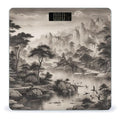 Black and White Landscape Scale for Body Weight Accurate Digital Bathroom Scale Toughened Glass High Precision Scales Smart Weight Scales with Large LCD Backlight Display Weighing Machine