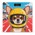 Chihuahua on Track Weight Scale Cute Bathroom Scale for Body Highly Accurate Digital Weighing Machine for People Compact LCD Display Scales with Sturdy Toughened Glass Scales