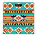 Smart Scale for Body Weight Digital Bathroom Weighing Scale Energy Saving Scale Ethnic Aztec Turquoise Geometric Indiana Western Southwest Pattern